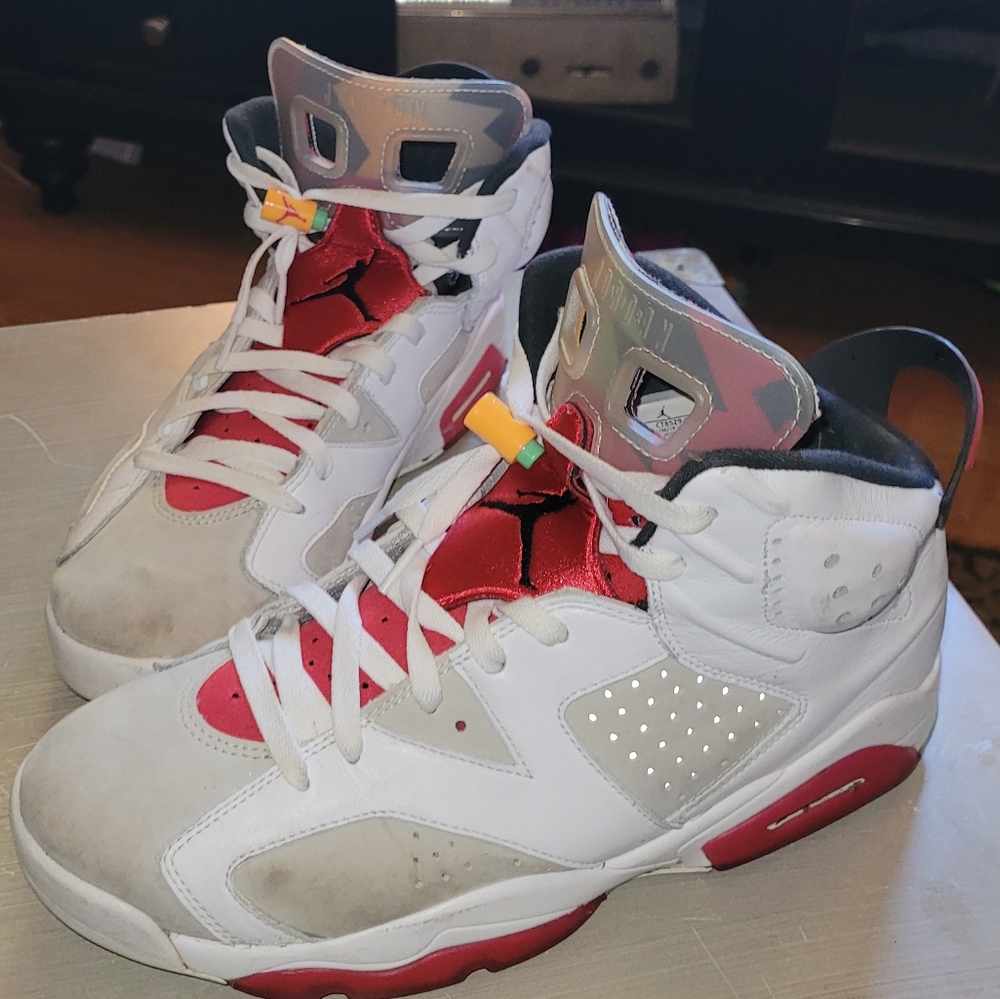 NIKE AIR JORDAN 6 RETRO Hare Grey White Shoes Size 10.5 CT8529-062